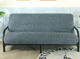 OctoRose Full Size 3 Side Zipper Upholstery Thick Linen TealBlue Futon Cover Sofa DayBed Mattress Slipcover Couch Protector (Linen-TealBlue, Full Size)