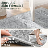 Area Rugs for Living Room Bedroom 8x10 Washable Non-Slip Vintage Grey