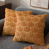 DFXSZ Fall Pillow Covers 16x16 2Pcs Light Orange Pumpkin Fall Decorations