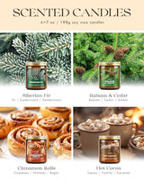 Winter Candles Set - 4 Pack Candles for Home Scented, 28 oz Soy Wax