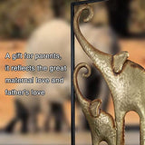HKaikzo Gold Elephant Wall Decor Set of 2, African Metal Art Large 3D Sculptures for Living Room, Boho Animal Decorations Modern Wall Hanging Gift for Housewarming(11.8x27.6in)