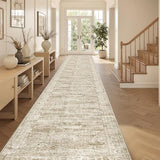 3x20 Runner Rug Non Slip,Washable Hallway Runner Rug,Brown
