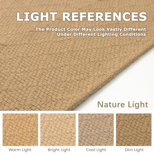 KOZYFLY Washable Runner Rug, 2x6 Ft, Warm Tan