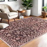 Vintage Washable Rugs for Entryway 4x6 Area Rug Non Slip Door Mat