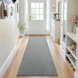 ISEAU 2x6 Soft Runner Rug for Hallway, Washable and Non-Slip, Grey
