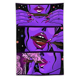 NiYoung Hippie Hippy Wall Art - Trippy Smoke Cool Girl Art - Large Mysterious Tapestry for Bedroom Dorm Accessories - Mandala Yoga Picnic Mat Ethnic Wall Hanging