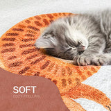Round Rug 3.3ft, Cute Animals Large Non Slip Super Soft Plush Area Rug for Kids Room Playroom Nursery Bedroom, Educational Washable Circular Floor Mat for Home Room Decorative (Zoo)