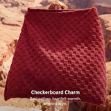 Bedsure Checkered Soft Cozy Twin XL Blanket for Bed, Red, 66"×90"