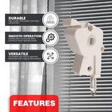 Amazing Drapery Hardware High Profile 2" Plastic Wand Tilter for Horizontal Blinds 2ct - Square Rod Compatible, Durable Control Mechanism