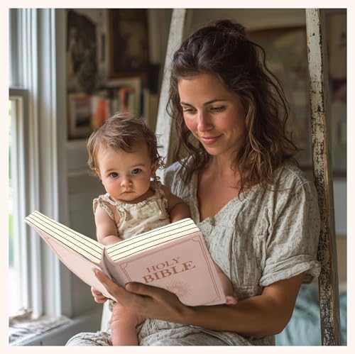Bible Pillow Book Plush That Opens, for Kids Adults Christian Gifts, Cozy Faith Bible Pillow (Beige)