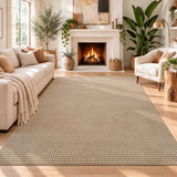 Washable Area Rugs 6x9 ft Non Slip Area Rug for Living Room Brown