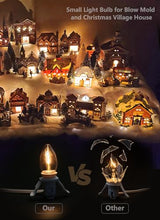 Set of 4 Accessory Cord with One Led Light Bulb 6Ft Blow Mold Light IndoorString Lights, C7 Lamp with Spare Fuse for Halloween and Christmas Decorations, Craft Village House Decoration