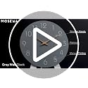 Mosewa Wall Clock 12 Inch Gray Silent Non Ticking Battery Operated Modern Simple Clock Decorative for Kitchen Home Bedroom Bathroom Office Living Room