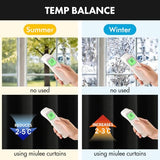 MIULEE Blackout Curtains 4 Panels Sets Black 63 Inch Length, Top and Bottom Rod Pocket Room Darkening Curtains for Bedroom Windows, 4 Pack Solid Thermal Insulated Light Blocking Curtain Drapes