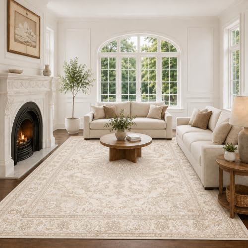 10x12 Washable Area Rug Vintage Soft Non Slip Living Room Bedroom