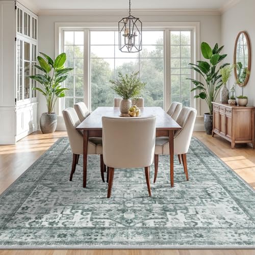 9x12 Washable Area Rug, Non Slip Large Rug for Bedroom Living Room