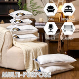 JOJOGOGO 24x24 Indoor Large Fluffy Throw Pillow Inserts Set of 2, 24 x 24 Synthetic Down Alternative Stuffing Square Pillow Inserts for Couch Bed Sofa and Living Room, Big Euro Decorative Pillows