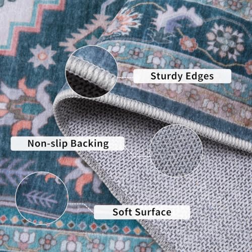 Tangsoo 2x6 Runner Rug for Hallways,Vintage Washable Non-Slip Indoor Rug