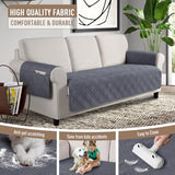 TAOCOCO Waterproof Couch Covers for Pets Dogs with Non Slip Backing, Sofa Seat Covers with Side Pocket for 3 Cushion Couch Washable Dog Couch Cover Protector Sofa Slipcovers(Sofa, Dark Grey)