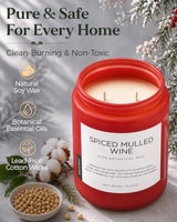 M&SENSE Spiced Mulled Wine Cinnamon Clove Scented Candle for Home Christmas