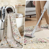 Wonnitar 5x7 Area Rug for Living Room, Floral Washable Rug for Bedroom, Boho Botanical Nursery Rug, Non Slip Soft Farmhouse Carpet, Beige Kids Playroom Decor (5x7 Beige)