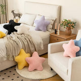Star Pillow, Decorative Throw Pillow with Plush for Couch, Cute Decor Pillows for Bed, Aesthetic Star Shaped Pillow Fun Cushion for Sofa Living Room (Goose Yellow, 14.9 Inches)