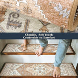 Lahome Stair Treads Non Slip 15 Pack 8" X 30" Stair Treads for Wooden Steps, Washable Self Adhesive Stair Runners Stain Resistant Stair Carpet, Edging Staircase for Kids Elders and Dogs Dorie, Taupe