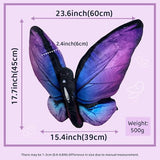 Kobataro Butterfly Decorations Pillow Decorative Throw-Pillow Stuffed Animal Plush Gifts for Women Decor for Room Home Garden 24.4" x 16.5"