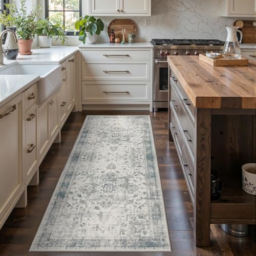 2x5 Washable Runner, Non Slip Boho Hallway & Kitchen Entry Rug