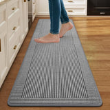Kitchen Mats for Floor, Non Slip Kitchen Rugs, 17x59 Grey