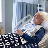 Get Well Gifts for Men After Surgery Blanket 60’’X50’’, Sympathy/Thinking of You/Inspirational/Encouragement/Feel Better/Surgery Recovery Gift for Men, Anniversary Birthday Retirement Present