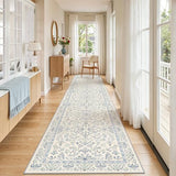 2x10 Runner Rug, Long Runners for Hallways Non Slip, Light Blue