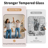 Koonmi Black Framed Bathroom Mirror - 24x48 Inch Shatterproof Tempered Glass Vanity Mirror for Bathroom Sink, Wall Mounted with Matte Aluminum Alloy Frame, No Distortion, Modern Decor