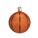 Old World Christmas Basketball Glass Blown Ornament for Christmas Tree, Handcrafted Holiday Decoration, Sport Collection