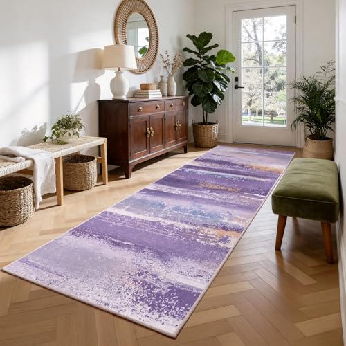 2x6 Runner Rug for Hallway Kitchen: Modern Abstract Throw Rugs