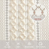 INK+IVY Imani 100% Cotton SINGLE PANEL Curtain Tufted Chenille Stripe Geometric Print Mid-Century Look Rod Pocket Top Drape for Living Room, Privacy Window Treatment for Bedroom, 50" x 84", Ivory