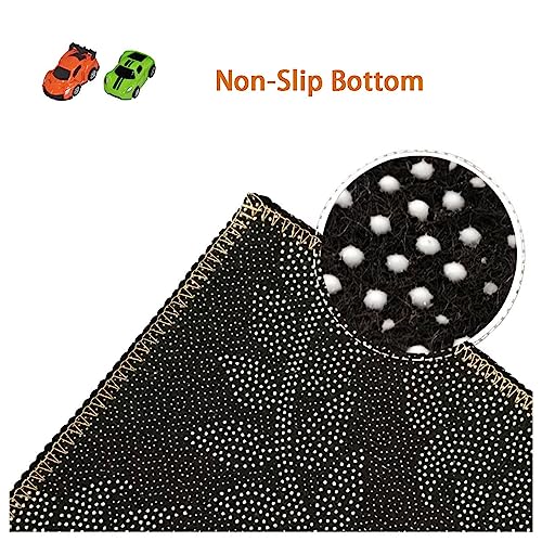 Car Rug Play Mat Great for Playing with Cars and Toys, Kid Playroom Carpet with Rubber Backing, Game Area for Baby Toddler Kid Child Educational Learn Road Traffic in Bedroom, Classroom