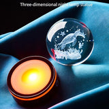 3D Sea Turtle Crystal Ball Figurine with LED Base Laser Ocean Figurines Lover Gifts for Women Men on Christmas Birthday Decorative Ball Sea Turtle Glass Globe Night Light for Room Decorations Crafts