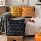 DFXSZ Fall Pillow Covers 16x16 2Pcs Light Orange Pumpkin Fall Decorations