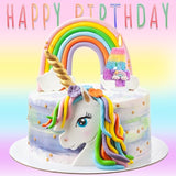 Rainbow Candles for Cakes, Number 4 Candle Rainbow Cake Topper for 4th Birthday Decorations Girl