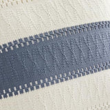 Soft Cotton Boho Throw Pillow Covers Set of 2, Natural White/Contrast Blue 18x18 Inch, Blue Farmhouse Decorative Cushion Covers for Sofa Bed Living Room Home Decor