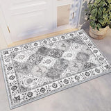 HEBE Indoor Door Mat 2'x3', Washable Welcome Mat for Front Door Entrance