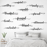 Epakh 2 Sheets Inspirational Wall Decals Motivational Wall Stickers Black Art Decor Positive Affirmation Quote Stickers Vinyl Positive Wallpaper for Living Room Bedroom Office Nursery Restaurants