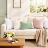 Simmore Fall Soft Pink Flannel Throw Pillow Covers 20X20 Set of 2