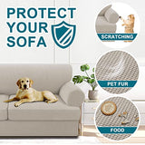 Turquoize 3 Pieces Sofa Covers for 2 Individual T Cushion Couch Sofa Slipcover Bundle 2 Pieces Chair Slipcover, Island Fossi