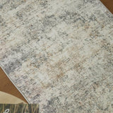 2'x8' Grey Beige Runner Rug, Washable Carpet