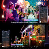 RGB Smart IC String Lights Indoor 16FT/5M [APP & Remote Control], 50 LEDs Multicolor Fairy Lights, USB Powered & IP65 Waterproof, Music/Voice Sync, Fairy String Lights for Christmas, Party
