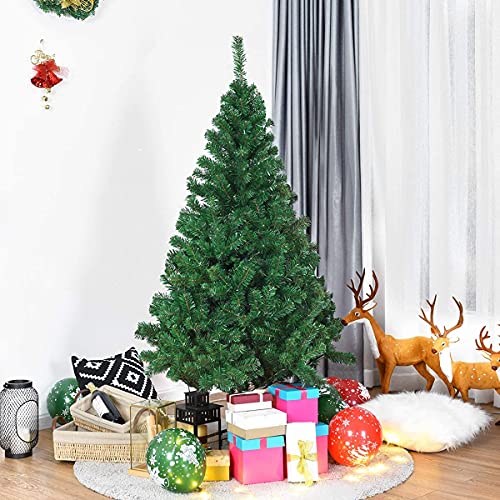 FANTASK Artificial Christmas Tree with Metal Stand, Holiday Christmas Pine Tree for Home, Office, Party Decoration (5 feet)