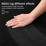 ISEAU 5x7 Soft Area Rug for Living Room, Washable and Non-Slip, Black