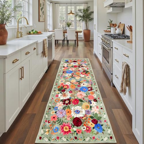 Rug for Hallways Kitchen Runner 2x8 Green